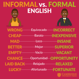 informal vs formal english