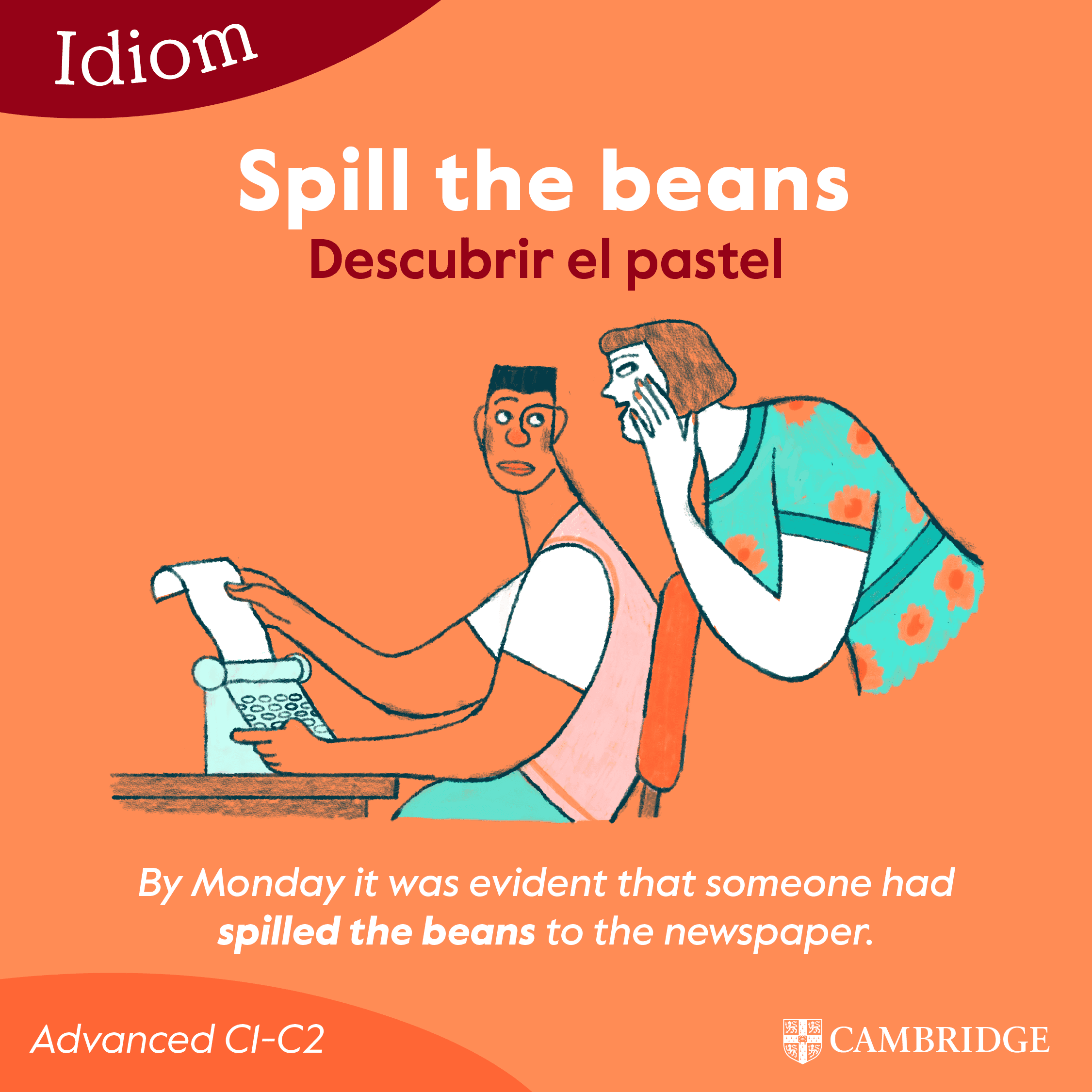 Idiom – Spill The Beans