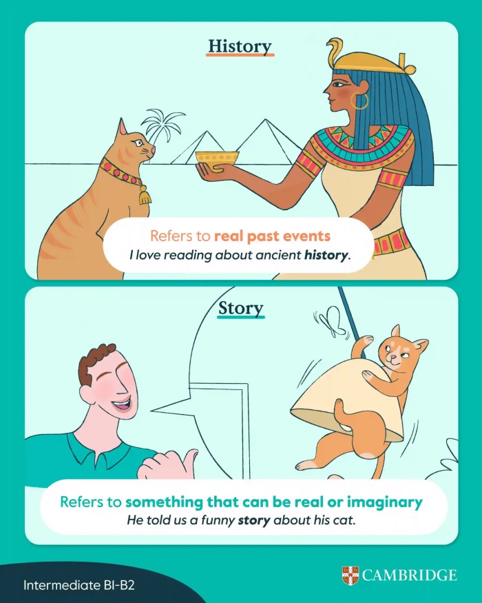 diferencias history vs story ingles
